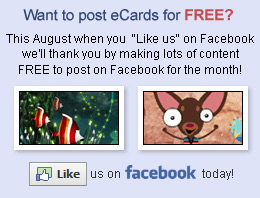post eCards for free on Facebook when you like us