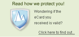 Read how we protect you! Wonderig if the ecard you received is valid?