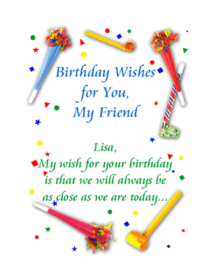 birthday wishes for friends. My wish for your irthday