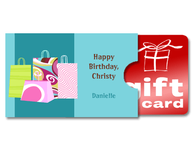 Happy Birthday. "Happy Birthday". Gift Card Holders Provide an extra fun and 