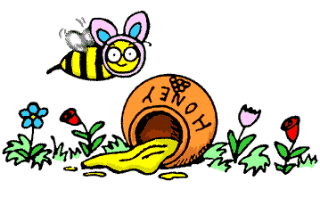 Honey bee wearing bunny ears