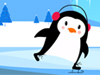 Ice-skating Penguin -- Free Season's Greetings screensavers -- Yahoo! Greetings screensavers