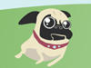 Pug Happy -- Free Cartoon screensavers -- Yahoo! Greetings screensavers