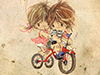 Bicycle Built for Two -- Free Fourth of July wallpapers -- Yahoo! Greetings wallpapers