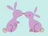 Kissing Bunnies -- Free Spring wallpapers -- Yahoo! Greetings wallpapers