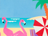 Flamingo Beach -- Free Summer wallpapers -- Yahoo! Greetings wallpapers