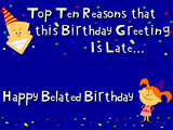 Top Ten Reasons This Is Late 