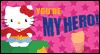 You're My Hero -- Hello Kitty Friendship eCard from Yahoo! Greetings
