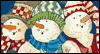 Caroling Snowmen Christmas Card