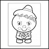 Li'l Scarecrow -- Halloween Coloring Sheets project from Yahoo! Greetings