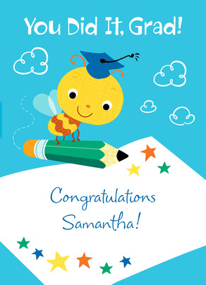 bumble bee congrats congratulations kindergarten graduation