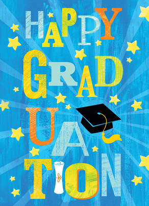 Shining Graduation Cap College Graduation Card | Cardstore