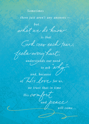 God Sees Each Tear Sympathy Card | Cardstore