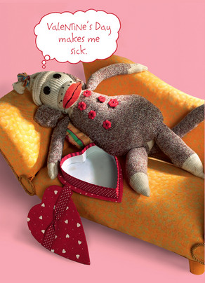 valentine's day sock monkey