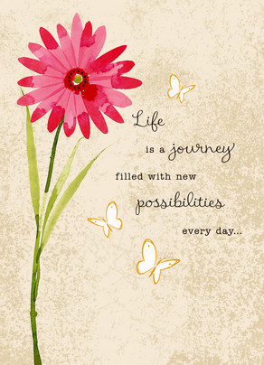 Flower Life is Journey Congratulations Card | Cardstore