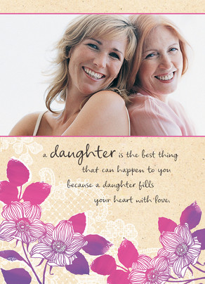 flower daughter frame happy birthday card cardstore