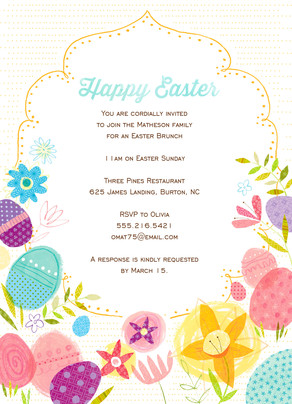 happy easter invite easter invitation cardstore easter invite