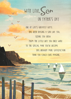 Son Father's Day Seashore Father's Day Card | Cardstore
