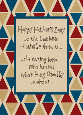 Father's Day Uncle Triangle Pattern Father's Day Card ... Father's Day Uncle Triangle Pattern Father's Day Card ...