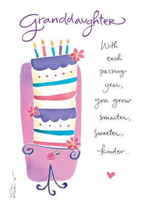 Granddaughter Birthday Cake Happy Birthday Card | Cardstore