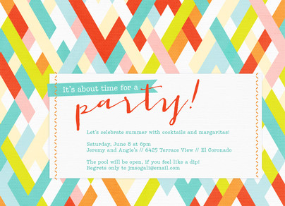 colorful stripes party invitation invitations for a party