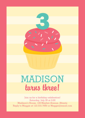 pink cupcake birthday invitation cupcake birthday invitation