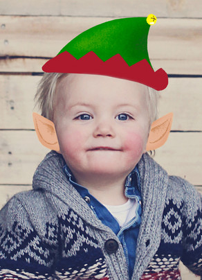 elf hat ears photo overlay christmas card cardstore
