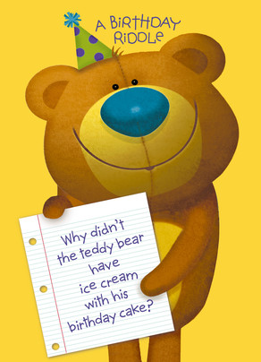 birthday teddy bear riddle happy birthday card cardstore birthday teddy bear riddle happy birthday card cardstore