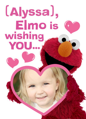 elmo valentines elmo with photo s day card cardstore elmo valentines elmo with photo s day card cardstore
