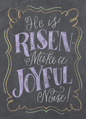 he is risen chalkboard design easter card cardstore