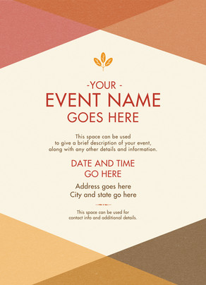 triangle pattern invitation thanksgiving invitation
