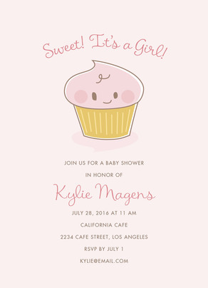 Baby Shower Cupcake Baby Shower Invitation Cardstore