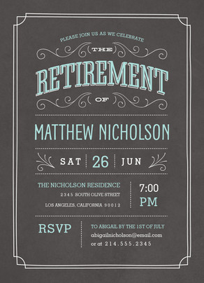 retirement chalkboard invitation retirement invitation cardstore