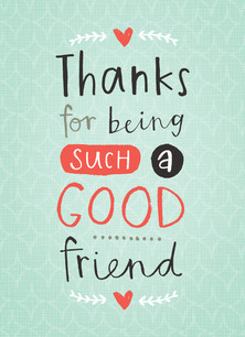 Thanks, Friend Thank You Note Card | Cardstore