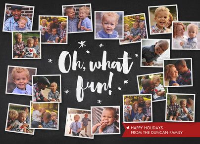 oh what fun photo collage christmas card cardstore christmas photo collage card
