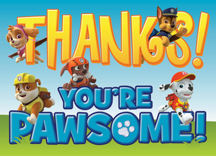 Paw Patrol - Thanks Happy Birthday Note Card | Cardstore