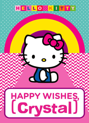 hello kitty happy wishes happy birthday card cardstore