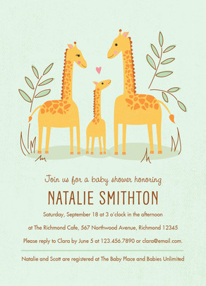 Baby Shower Giraffes Baby Shower Invitation Cardstore