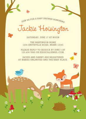 Baby Shower Forest Animals Baby Shower Invitation Cardstore