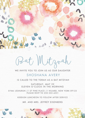 cyo watercolor bat mitzvah