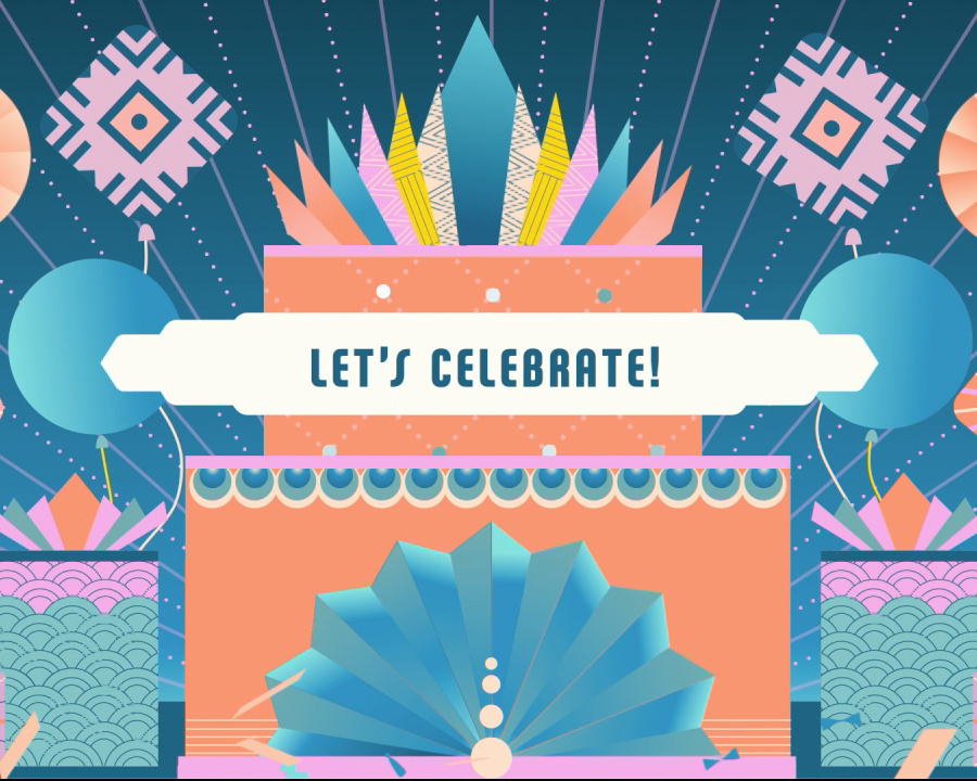 "Let's Celebrate!" ecard Blue Mountain